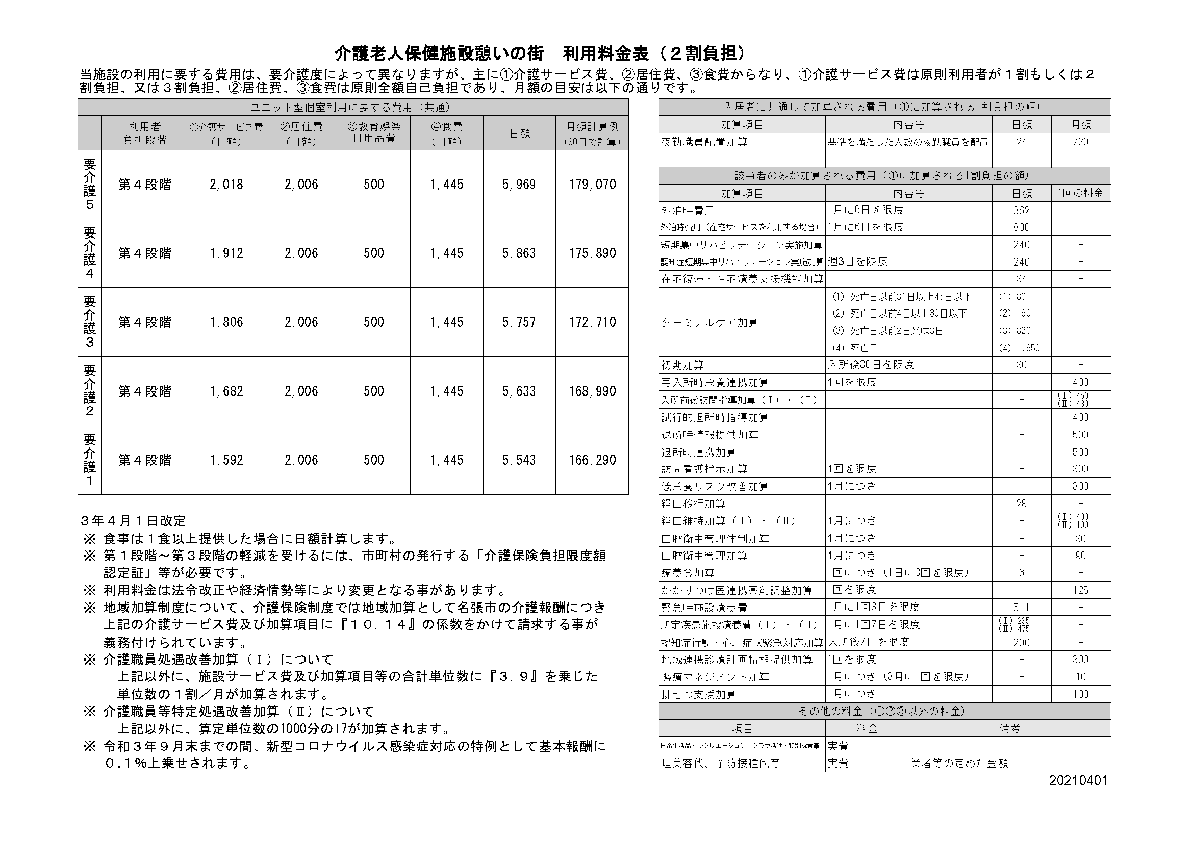 津の街 料金表2画像