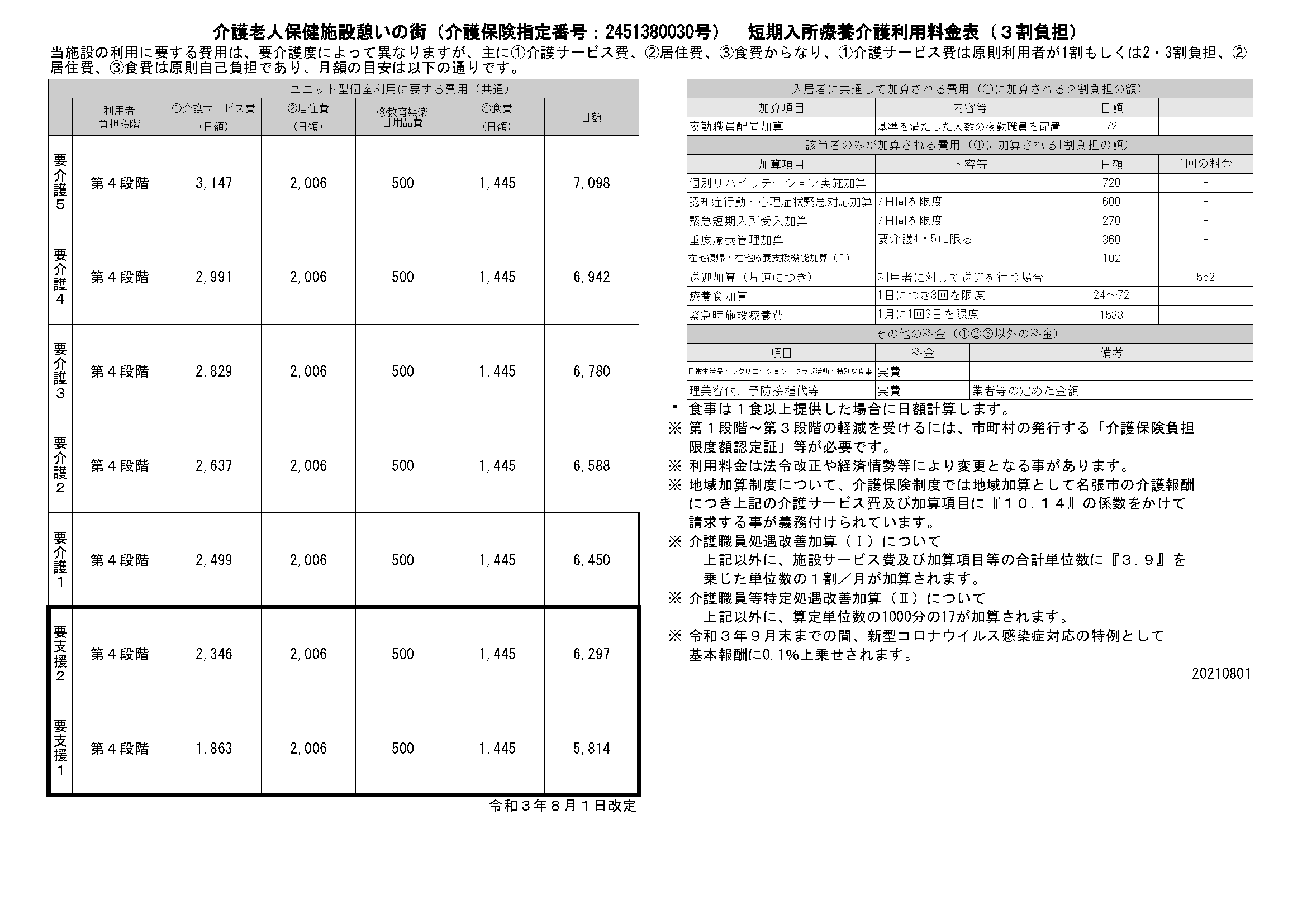 津の街 料金表6画像